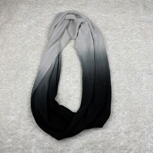 Old Navy Infinity Scarf Women OS Grey Black Ombre Knit Loop Scarf NWT